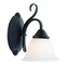 Boston Harbor Single Light Vanity Fixture, 120 V, 60 W, A19 or CFL Lamp, Steel Fixture, Matte Black Fixture F3-1W-3L - alternate 1