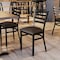 Flash Furniture HERCULES Black Ladder Back Metal Restaurant Chair - Mocha Vinyl Seat, 4PK 4-XU-DG694BLAD-MCHV-GG - alternate 7