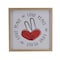 Homeroots 12" X 12" White Red And Black Love Peace Wood Square Wall Decor 636004 - alternate 3