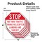 Signmission Stop No Thru Traffic During Helicop, 4 inch X 4 inch, Vinyl Decal, 5PK OC-D-5PACK-4-210 - alternate 2
