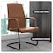 Leisuremod Evander Office Chair in Upholstered Leather and Iron Frame, Dark Brown EGO23DBRL - alternate 4
