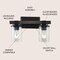 Jonathan Y Bungalow 15" 2-Light Iron/Seeded Glass Rustic Farmhouse LED Vanity Light, Oil Rubbed Bronze JYL7508A - alternate 11
