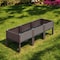 Homeroots 47" X 16" Dark Brown Heavy Duty Plastic Rectangular Self Watering Raised Garden Bed 569541 - alternate 1