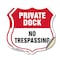 Signmission Private Dock Shield Sign No Trespassing, 4 inch X 4 inch, Vinyl Decal, 2PK SHI-D-2PACK-4-434 - alternate 1