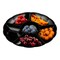 Smarty Had A Party Black Big 6Partition Round Disposable Plastic Trays 24 Trays, 24PK 2669-B-CASE - alternate 10