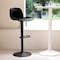 Homeroots Set of Four Black Heavy Duty Plastic and Metal Mid Back Adjustable Height Swivel Bar Chairs 565373 - alternate 5