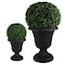 Pure Garden Outdoor Planter 2-Pack Large & Small Urn Planters Plastic Plant Pots for Indoor or Outdoor 50-LG1432 - alternate 8