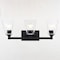 Vaxcel Wallingford 3 Light Matte Black Transitional Bathroom Vanity Fixture Clear Glass W0495 - alternate 5