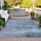 Homeroots 10' X 14' Pewter Navy Blue And Charcoal Abstract Washable Indoor Outdoor Area Rug 630848 - alternate 5