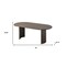 Homeroots 78" Brown Solid Wood Double Pedestal Base Oval Dining Table 712862 - alternate 4