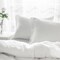 Homeroots Set of Two Ivory Linen Pillowcases 520690 - alternate 6