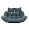 Leisuremod 2-Person Hanging Egg Chair Cushion, Weather-Resistant, Headrest & Zippered Cover ES52C-CH - alternate 1