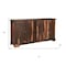 Homeroots 72in Dark Brown Solid Wood Live Edge Sideboard with Six Doors 521370 - alternate 8
