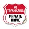 Signmission No Trespassing Shield Sign Private Drive, 18 inch X 18 inch, Vinyl Decal, 2PK SHI-D-2PACK-18-408 - alternate 1