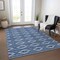 Homeroots 8' X 10' Navy Blue And Ivory Geometric Washable Indoor Outdoor Area Rug 599643 - alternate 5