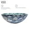 Vigo Giovanni Oceania Blue Glass 17 in. L x 17 in. W x 6 in. H Round Vessel Bathroom Sink VG07049 - alternate 5