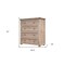 Homeroots 40" Natural Solid Wood Four Drawer Chest 524597 - alternate 5
