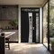 Vdomdoors Aluminum Door Cynex 6116 Black Entry Steel Metal Modern Painted W36+16xH80+14 Right Inswing CYNEX6116EXD-BLK-W36+16xH80+14-RH-I - alternate 5