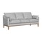 Homeroots 87" Gray Leather Sofa And Toss Pillows With Brown Legs 546408 - alternate 9
