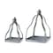 Homeroots Set of Two Gray Distressed Galvanized Metal Tabletop Lantern Candle Holders, 2PK 517594 - alternate 1