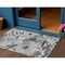 Homeroots 3' X 5' Gray And Charcoal Floral Washable Indoor Outdoor Area Rug 610980 - alternate 1