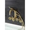 Kingston Brass Wall Mount Clawfoot Tub Faucet, Brushed Brass AE8457RX - alternate 4
