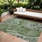 Homeroots 10' X 14' Olive Green Charcoal And Gray Floral Medallion Washable Indoor Outdoor Area Rug 603190 - alternate 1