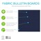 Ghent Fabric Wrapped Bulletin Board, 4'H x 4'W, Blue, Square Corners 12UT44-W93 - alternate 3