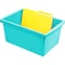 Storex Medium Classroom Storage Bin, Teal 61478U06C - alternate 3