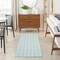 Homeroots 8' Aqua And Ivory Geometric Indoor Outdoor Runner Rug 564048 - alternate 6