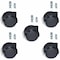 Lorell Dual-Wheel Casters Set, 1.97" Diameter, Black, PK5 LLR33446 - alternate 1