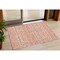 Homeroots 3' X 5' Coral And Ivory Southwestern Washable Indoor Outdoor Area Rug 594160 - alternate 1