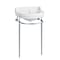 Whitehaus Collection 22 in Console Sink With Semi-Circular Bowl, Single Faucet Drilling, Brass Leg Supports and Overflow WHV022-L32-1H-C - alternate 1
