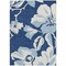 Homeroots 9' X 12' Navy Blue Denim Blue And Ivory Floral Washable Indoor Outdoor Area Rug 589558 - alternate 4