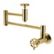 Kingston Brass Wall Mount Pot Filler Faucet with Knurled Handle, Polished Brass KS8102RKZ - alternate 1