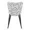 Homeroots Set of Two White and Black Upholstered Faux Shearling Dining Side Chairs 571485 - alternate 5