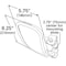 Grote Lighting Rectangular Over-The-Door Convex Mirror, 26 sq.in, Stainless Steel, Glass Lens 28763 - alternate 4