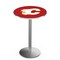 Holland Bar Stool Co 36" Stainless Steel Calgary Flames Pub Table, 36" dia. Top L214S3636CalFla - alternate 1
