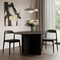 Homeroots 52" Dark Brown Solid Wood Cross Leg Base Round Top Dining Table 712817 - alternate 3