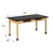 Diversified Spaces Wooden Leg Tables with Compartments, Oak, Wood Frame, 54 in W, Black C713LBBK30E - alternate 7
