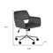 Homeroots Gray and Silver Adjustable Height Swivel Rolling Office Chair 568086 - alternate 6