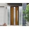 Vdomdoors Steel Door Deux 1744 Natural Oak 2 Sidelight Exterior White Windows Stainless Inserts Single Modern DEUX1744EXD-OAKW-W14+36+14 x H80-Left-hand Inswing - alternate 5