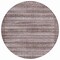 Homeroots 8' Brown And Beige Round Striped Washable Indoor Outdoor Area Rug 631481 - alternate 5