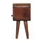 Homeroots 16" Brown Solid Wood Square One Drawer Nightstand 651619 - alternate 5