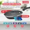 Bakken- Swiss Kitchen Cookware Set, Nonstick Coating, Pots and Pans Set with Handle Grips and Tempered Glass Lids BKCWGRY23MAR - alternate 6