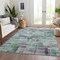 Homeroots 9' X 12' Artichoke Green Charcoal And Purple Striped Washable Indoor Outdoor Area Rug 603513 - alternate 4