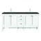James Martin Vanities Addison 72" Double Vanity, Glossy White, w/ 3 CM Phantome Eclos Top E444-V72-GW-3PHT - alternate 1