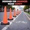 Traffic Kontrol 28in Traffic Safety Cone, 7 lbs, Orange, No Reflective Collar, 6PC, 6PK TKTC-28-7-OR-NC-6 - alternate 4