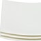 Homeroots White Six Piece Square Bone China Service For Six Bread and Butter Set 483497 - alternate 5
