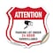 Signmission Video Surveillance Shield Sign Attention, 6 inch X 6 inch, Vinyl Decal, 2PK SHI-D-2PACK-6-469 - alternate 1